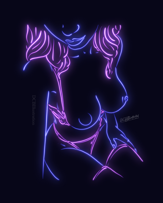 DCB Illustration Physical Neon Print #3