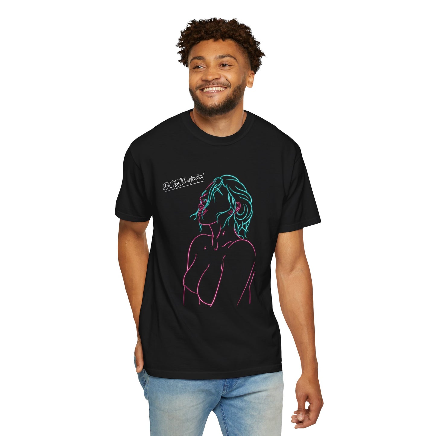 DCB Neon Unisex Garment-Dyed T-shirt Design 1