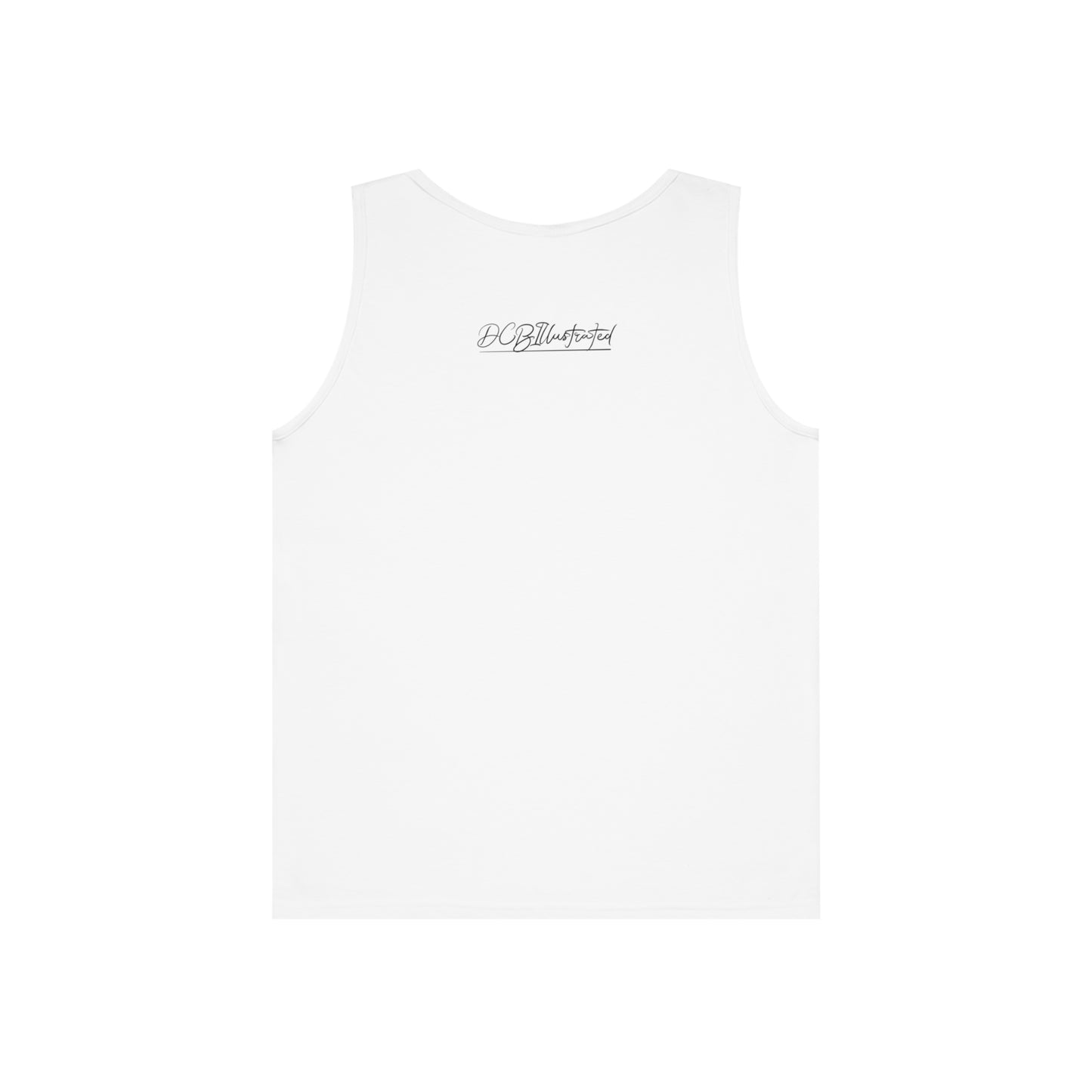 DCB Line Art Unisex Heavy Cotton Tank Top Design 2