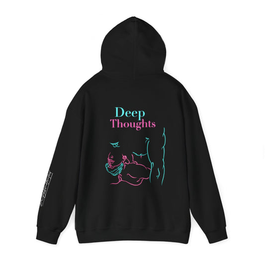 Deep Thoughts DCB Neon Unisex Heavy Blend™ Hooded Sweatshirt Design