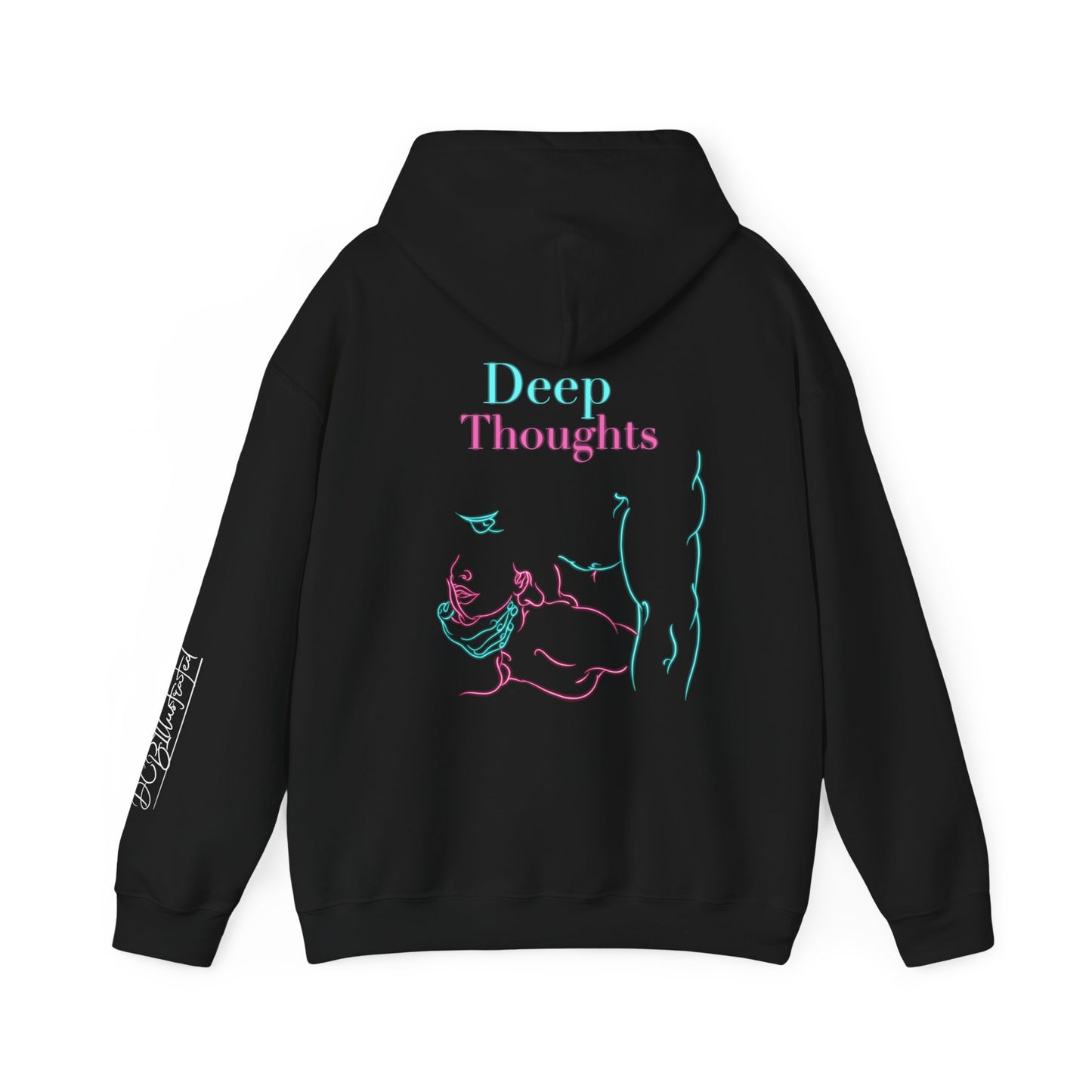 Deep Thoughts DCB Neon Unisex Heavy Blend™ Hooded Sweatshirt Design