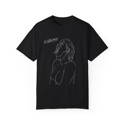 DCB Line Art Unisex Garment-Dyed T-shirt Design 1