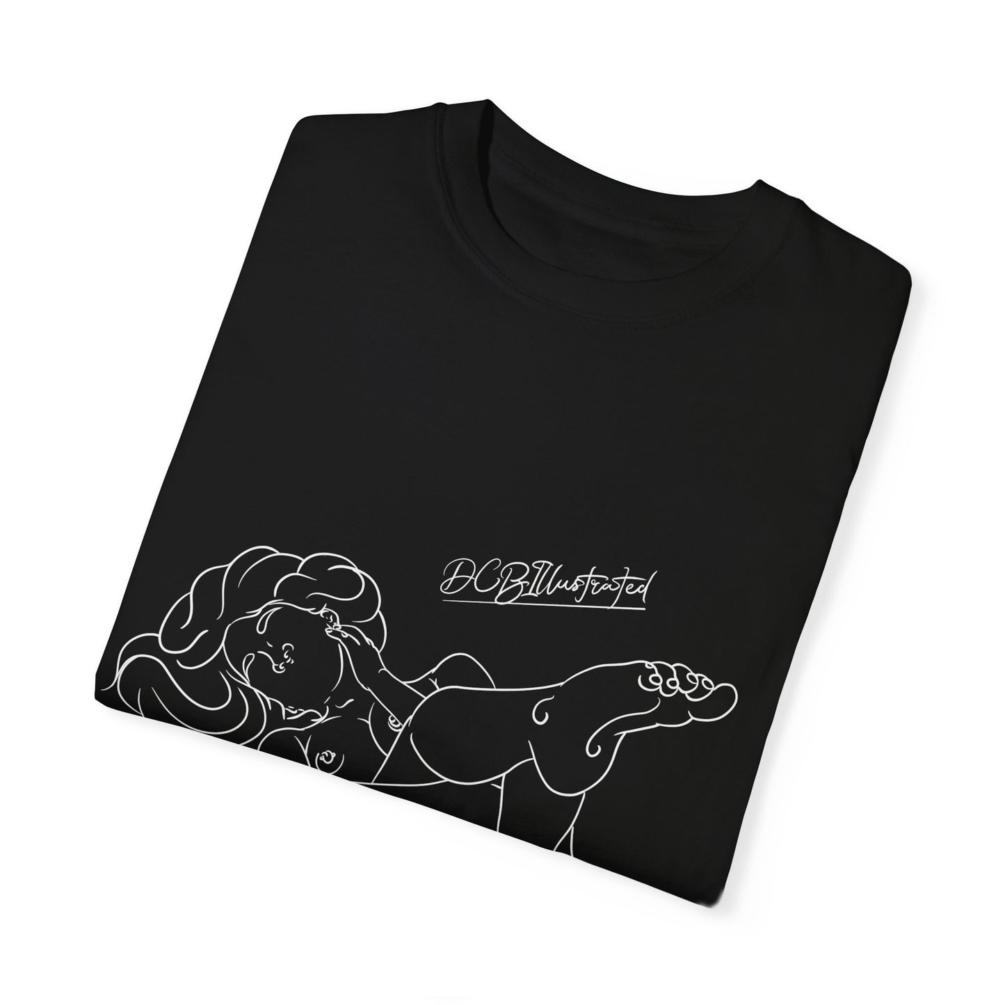 DCB Line Art Unisex Garment-Dyed T-shirt Design 2