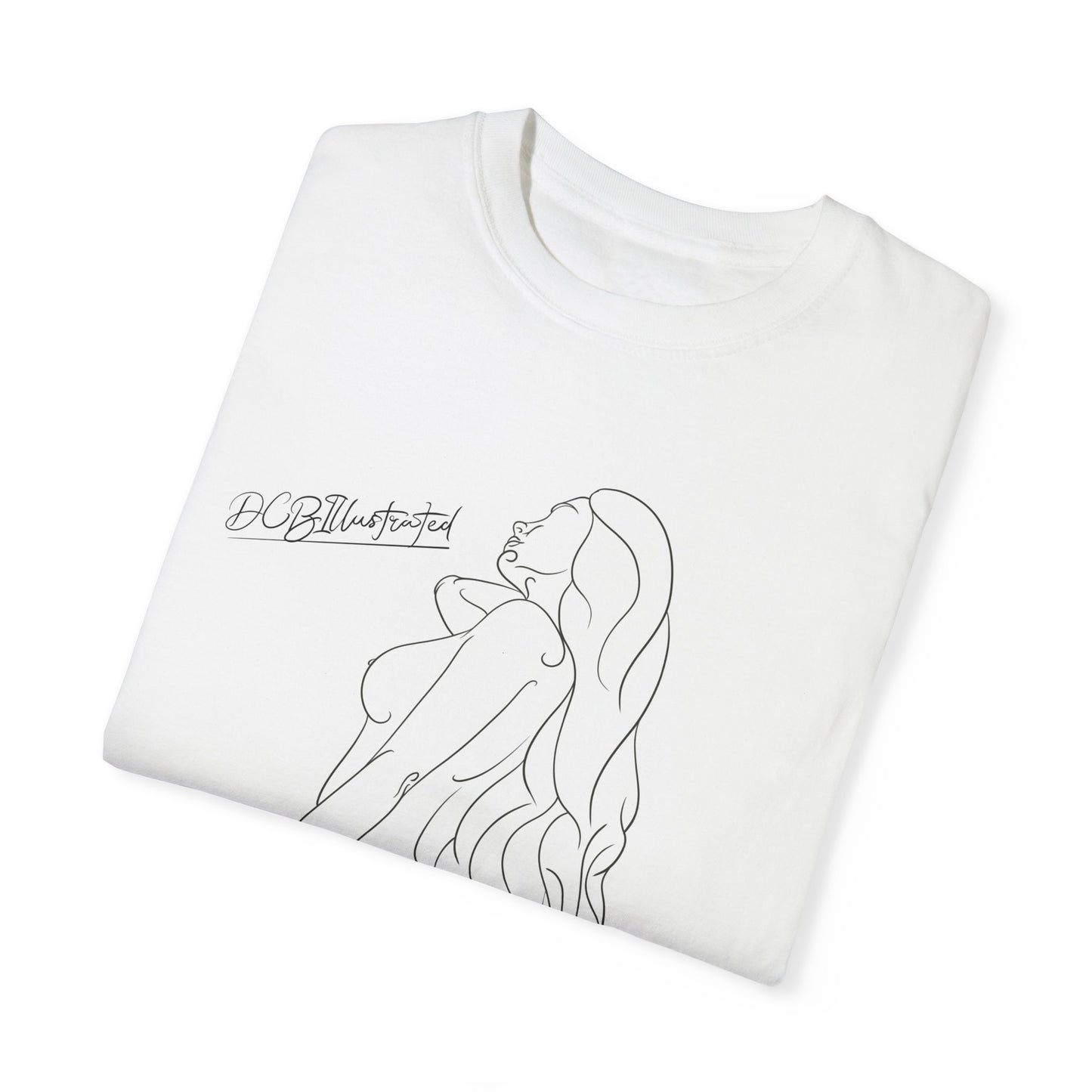 DCB Line Art Unisex Garment-Dyed T-shirt Design 5