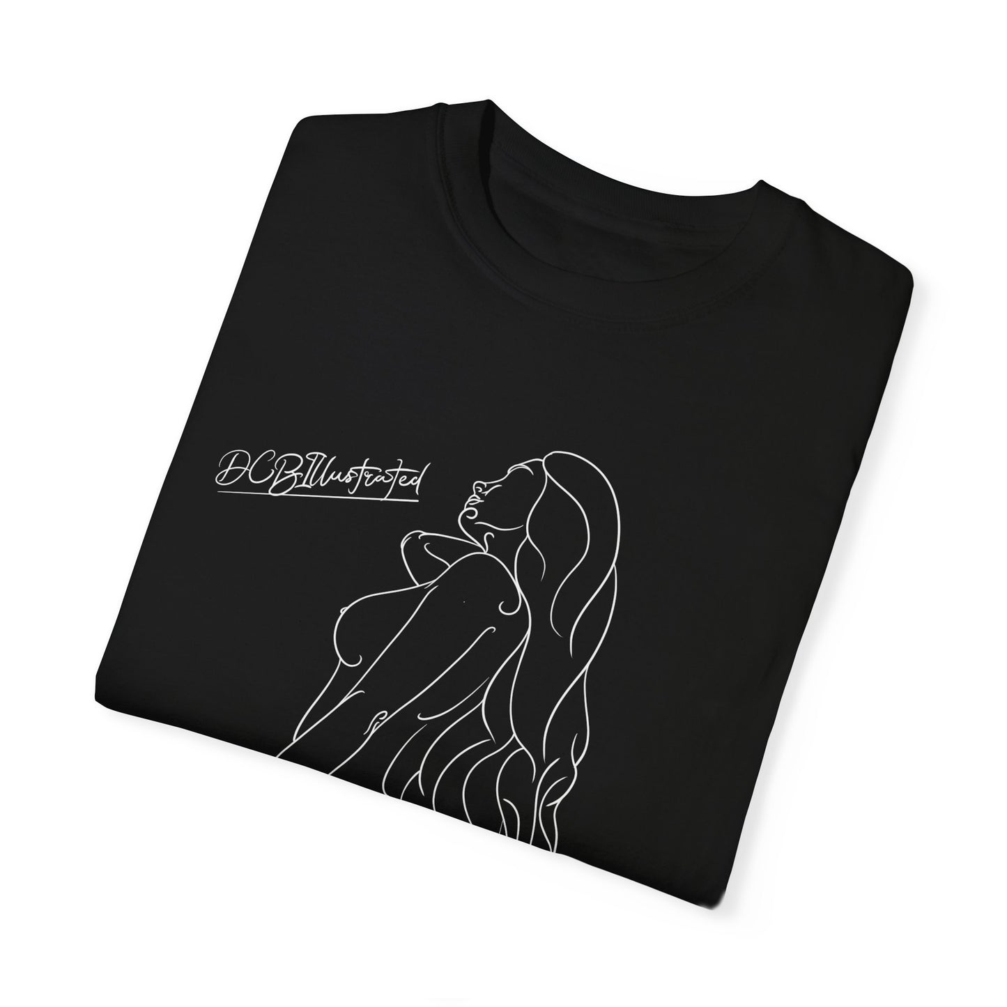 DCB Line Art Unisex Garment-Dyed T-shirt Design 5