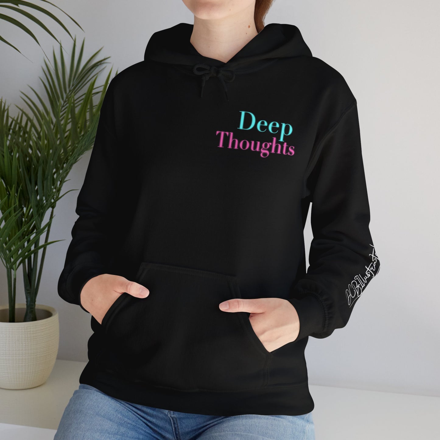 Deep Thoughts DCB Neon Unisex Heavy Blend™ Hooded Sweatshirt Design