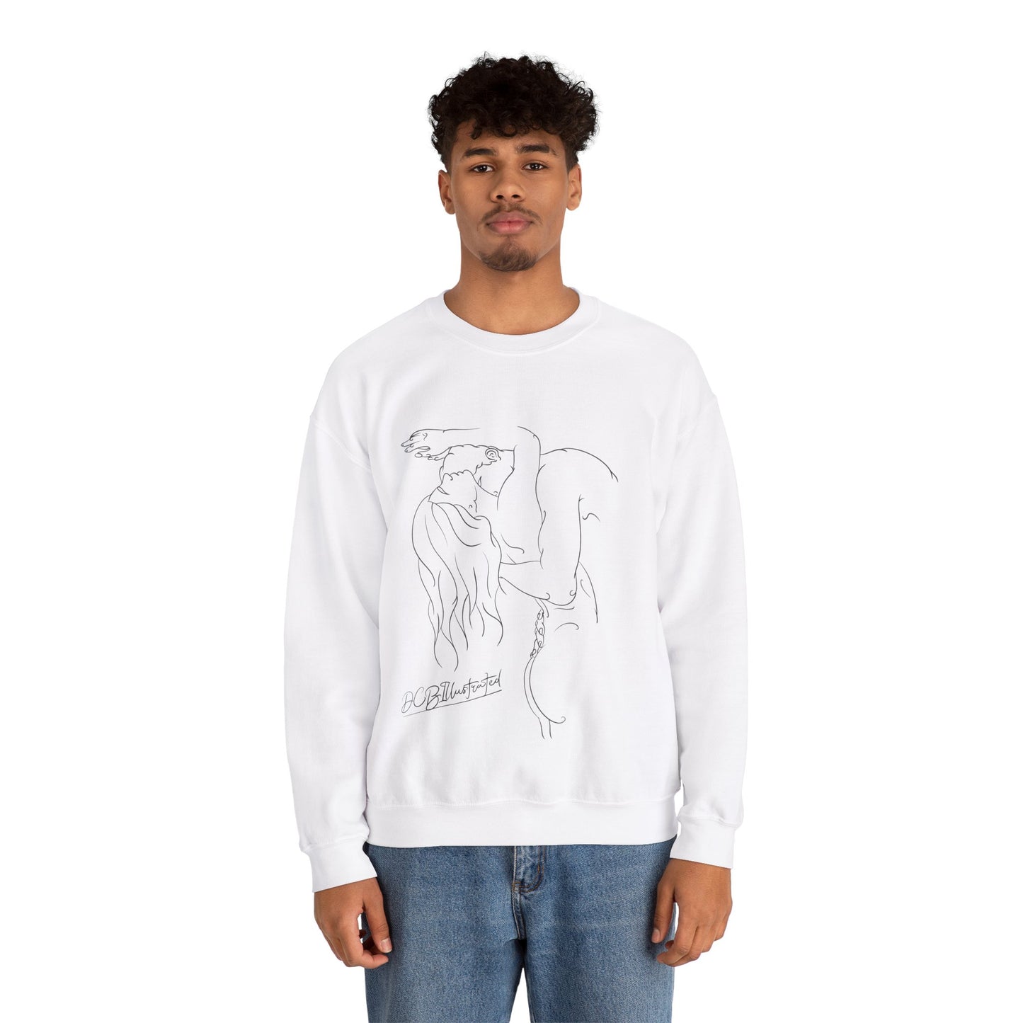 DCB Line Art Unisex Heavy Blend™ Crewneck Sweatshirt Design 2