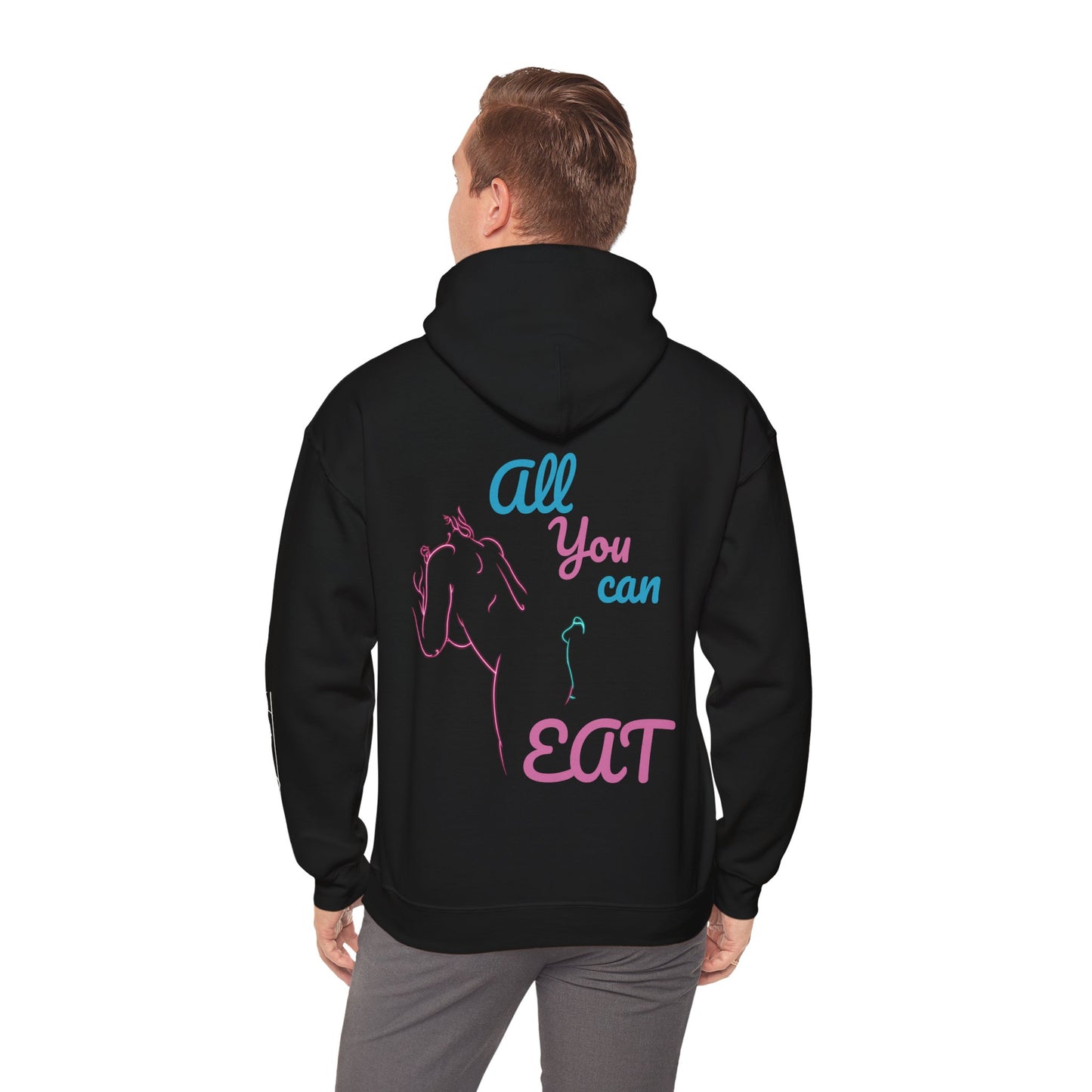 All you can eat DCB Neon Unisex Heavy Blend™ Hooded Sweatshirt Design