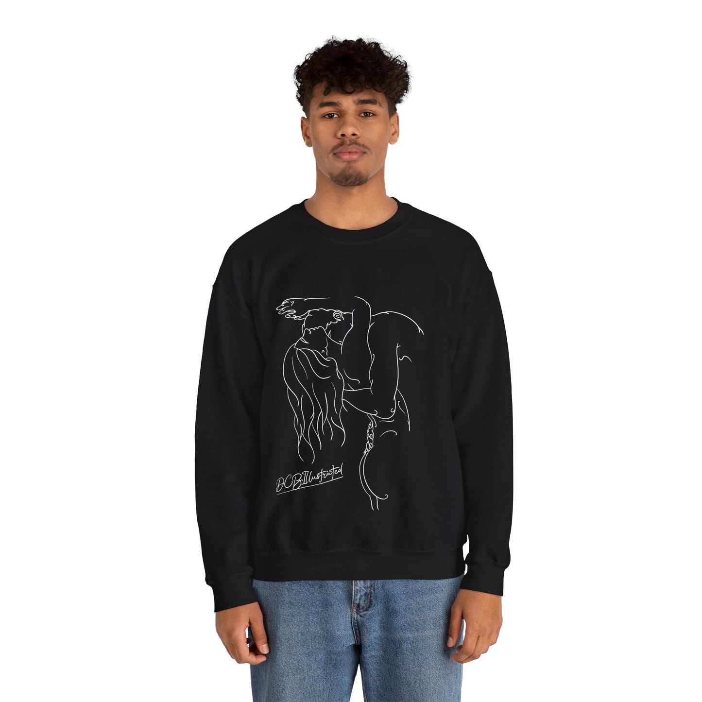 DCB Line Art Unisex Heavy Blend™ Crewneck Sweatshirt Design 2