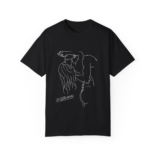 DCB Line Art Unisex Garment-Dyed T-shirt Design 3