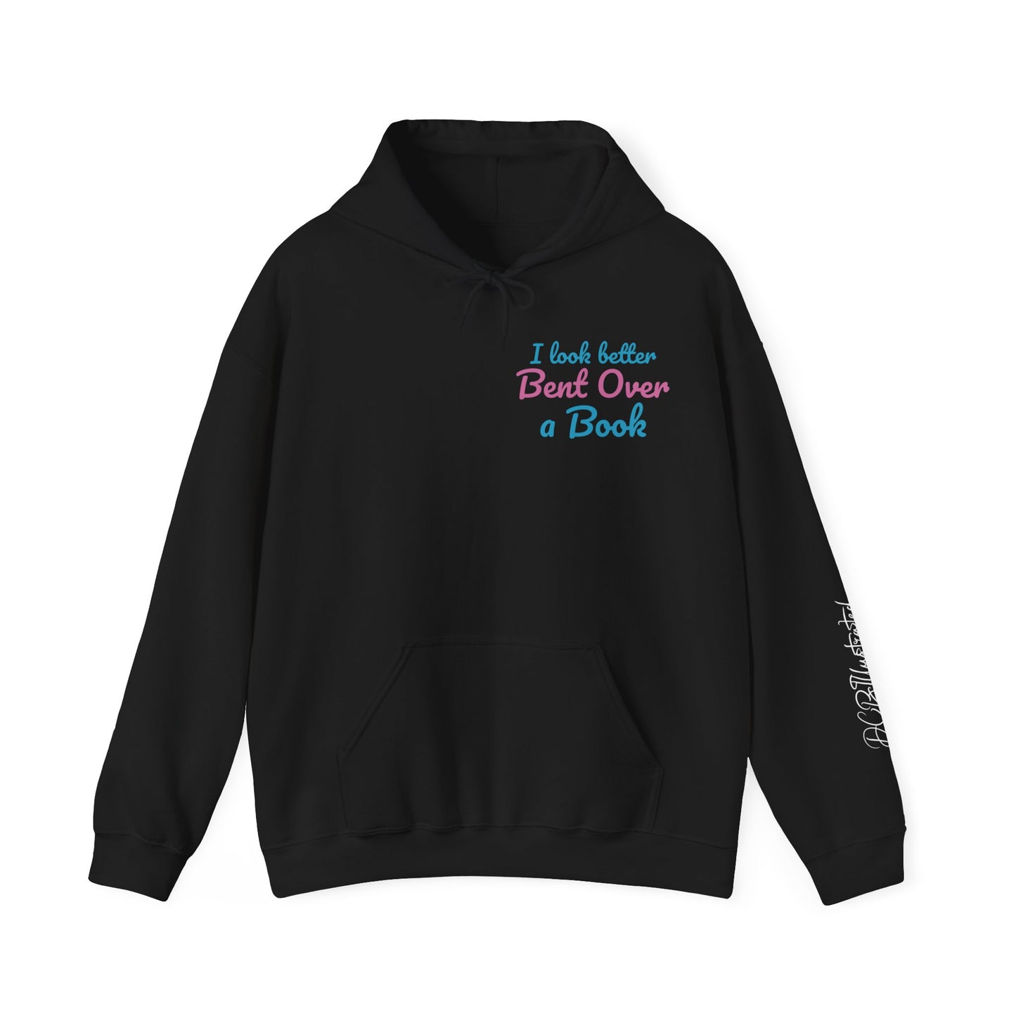 I Look Better Bent over a Book DCB Neon Unisex Heavy Blend™ Hooded Sweatshirt Design