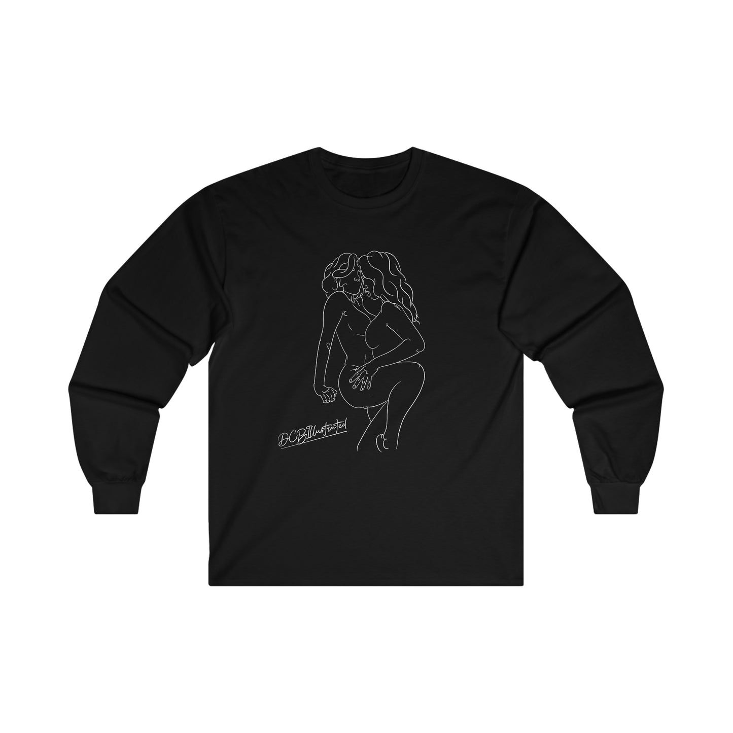 DCB Line Art Unisex Ultra Cotton Long Sleeve Tee Design 2