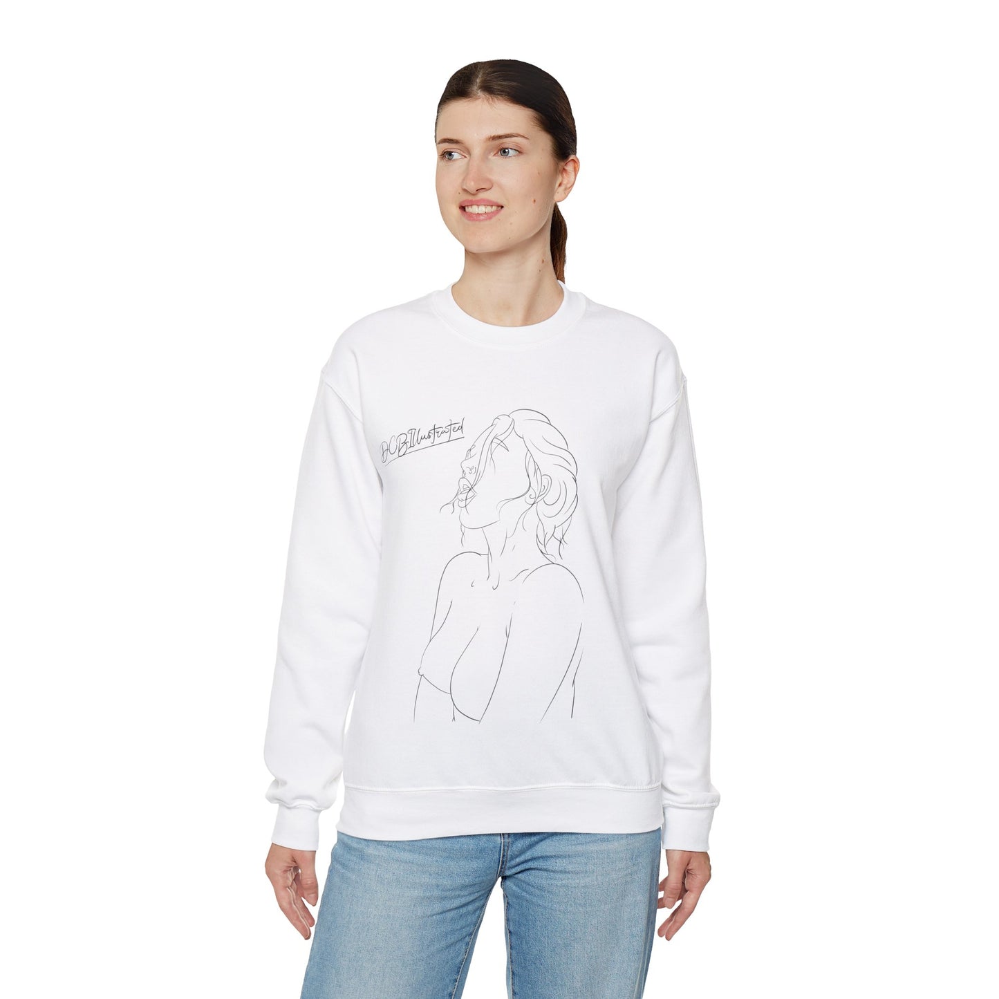 DCB Line Art Unisex Heavy Blend™ Crewneck Sweatshirt Design 3