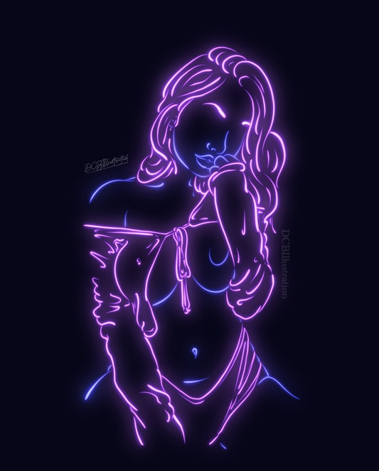 DCB Illustration Physical Neon Print #2