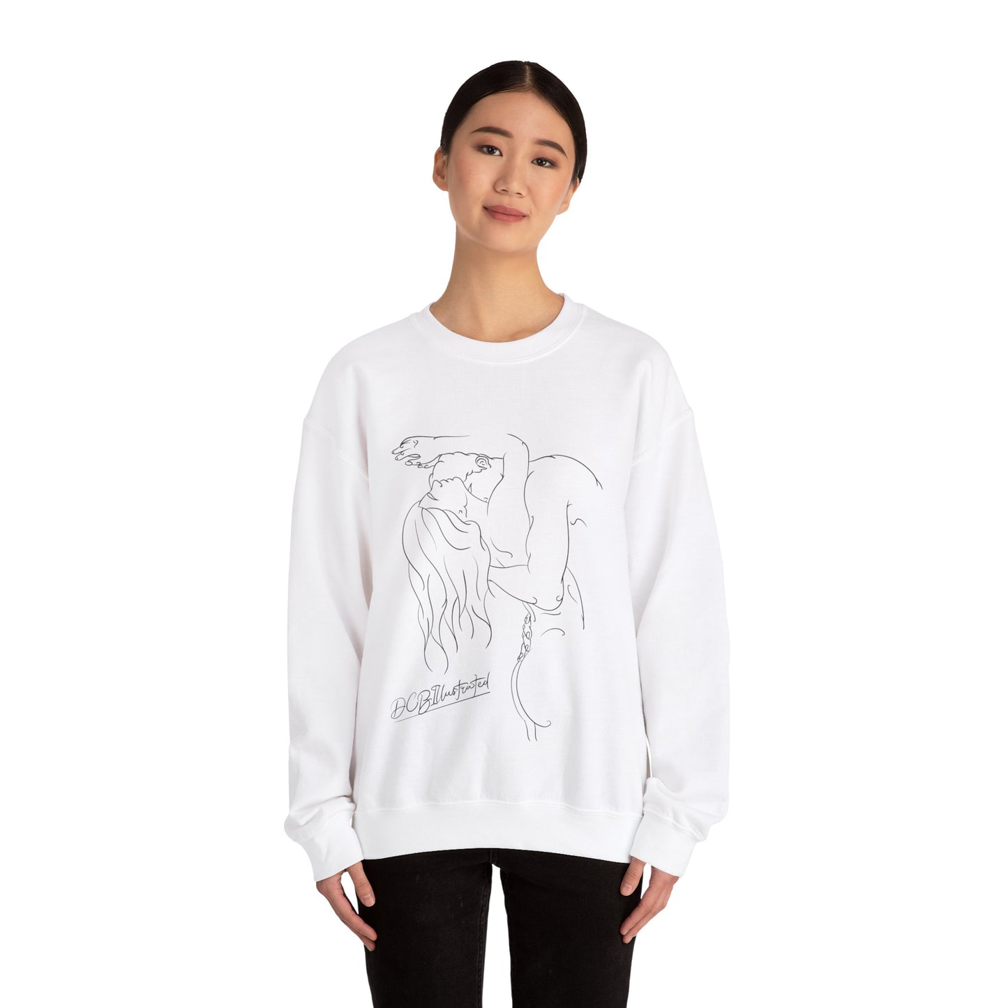 DCB Line Art Unisex Heavy Blend™ Crewneck Sweatshirt Design 2