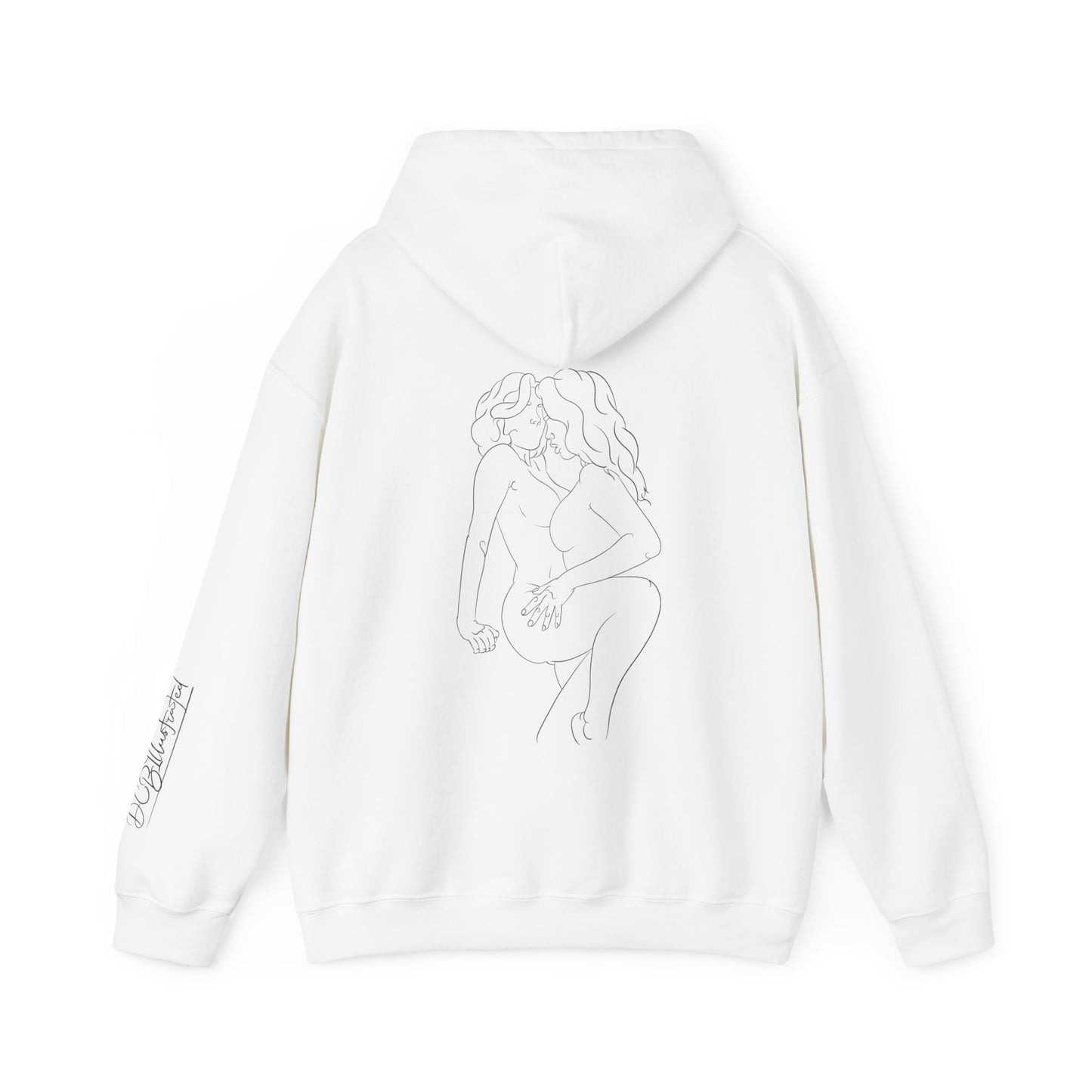 DCB Line Art Unisex Heavy Blend™ Hooded Sweatshirt Design 2