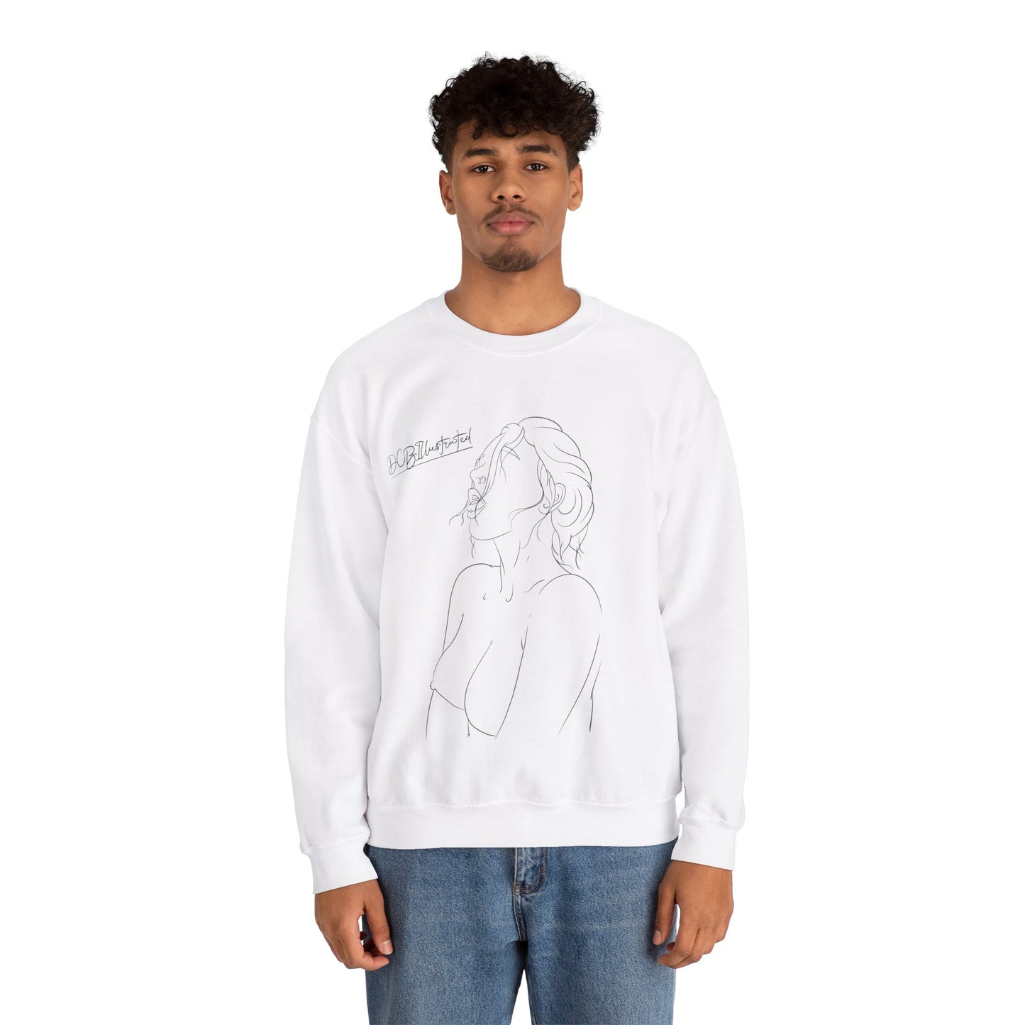 DCB Line Art Unisex Heavy Blend™ Crewneck Sweatshirt Design 3