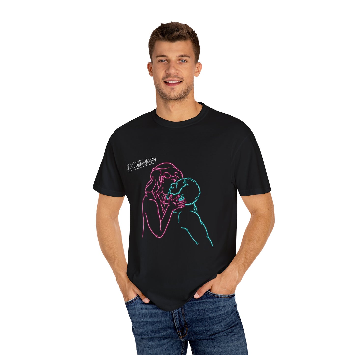 DCB Neon Unisex Garment-Dyed T-shirt Design 3