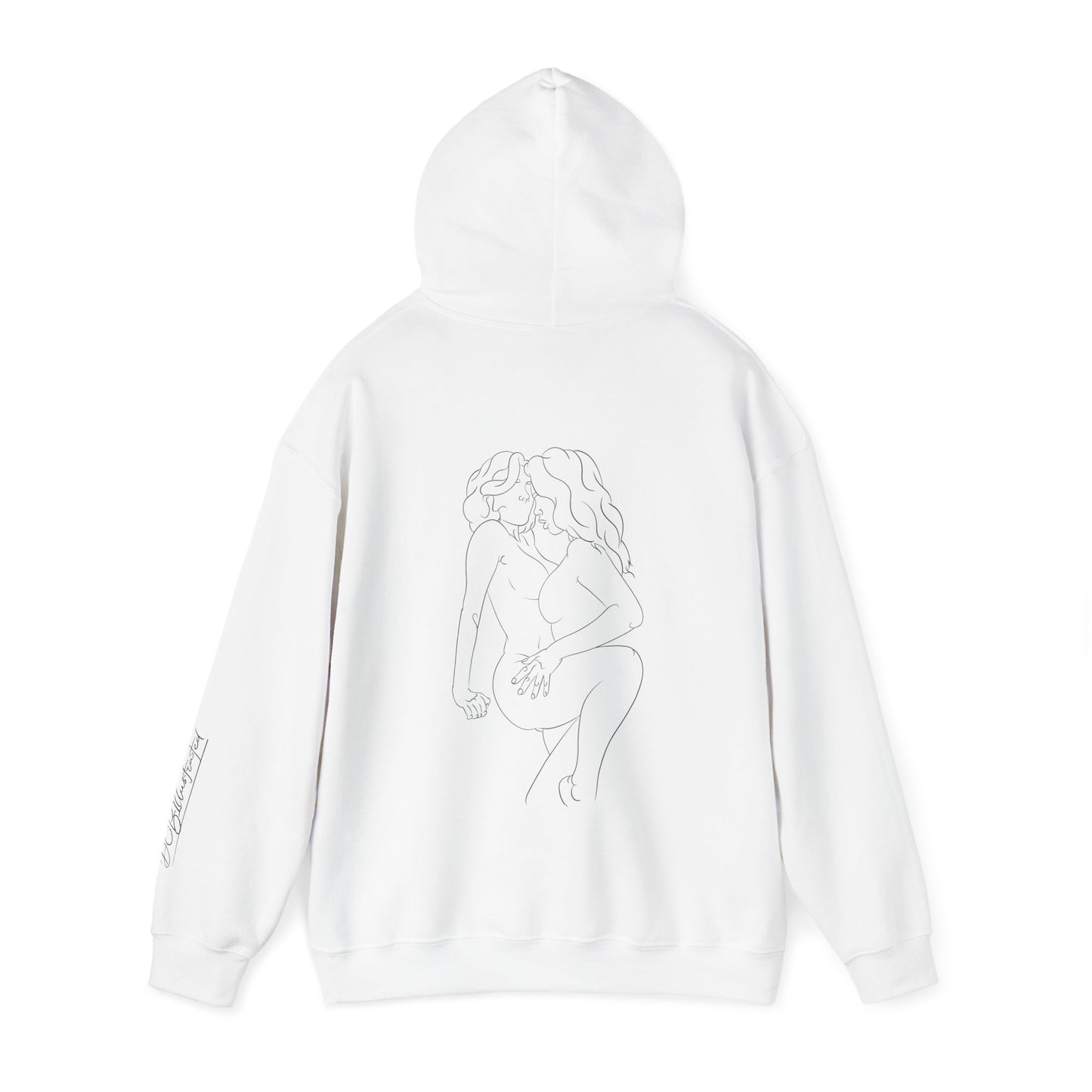 DCB Line Art Unisex Heavy Blend™ Hooded Sweatshirt Design 2