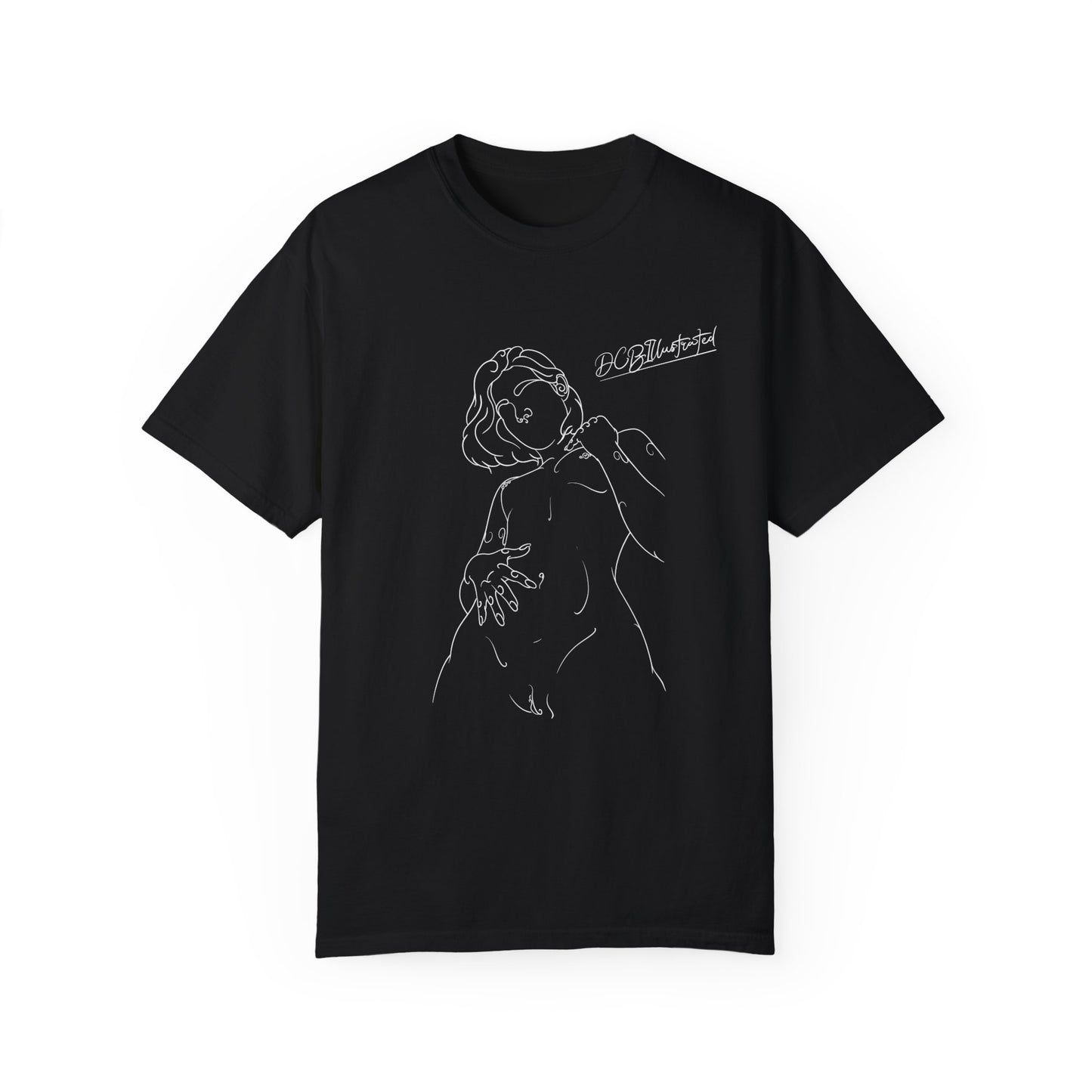 DCB Line Art Unisex Garment-Dyed T-shirt Design 4