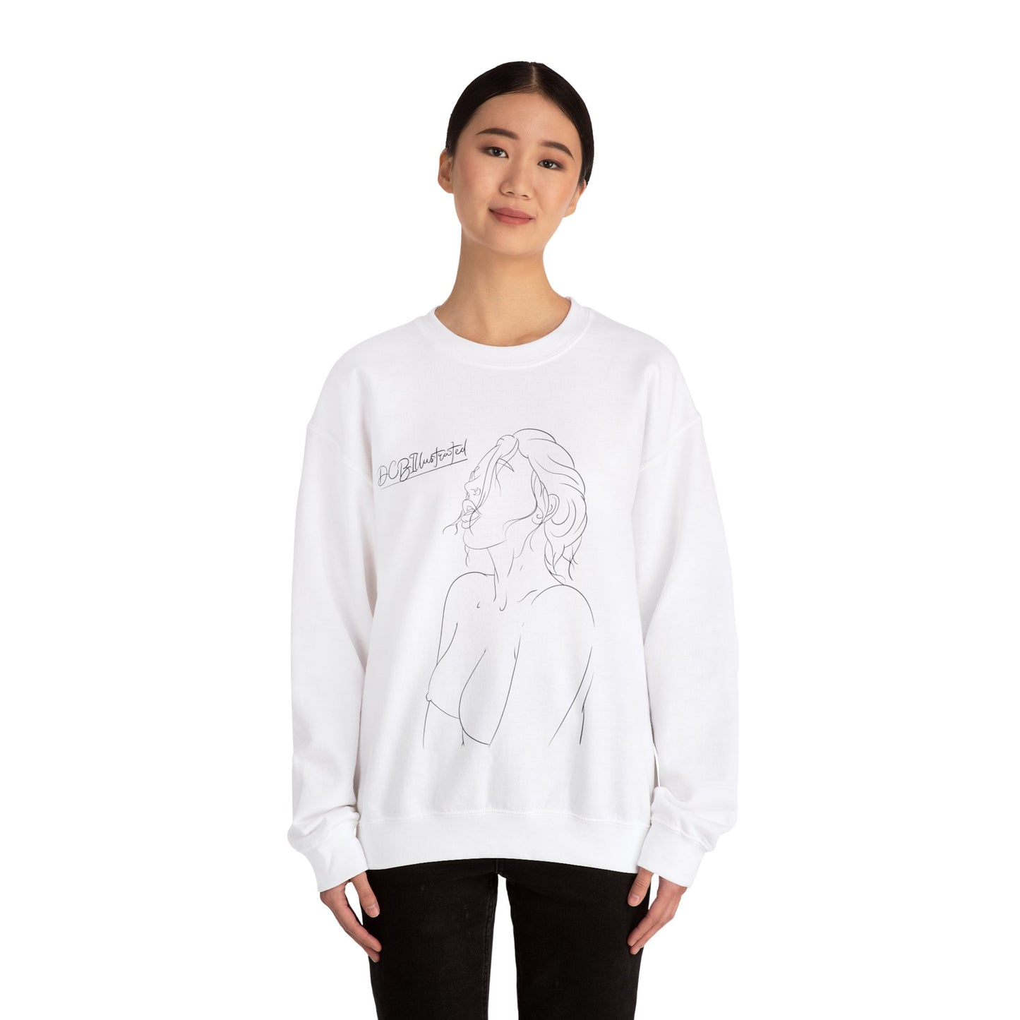 DCB Line Art Unisex Heavy Blend™ Crewneck Sweatshirt Design 3