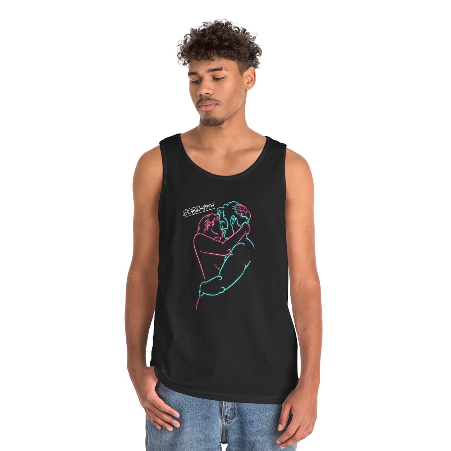 DCB Neon Unisex Heavy Cotton Tank Top Design 1