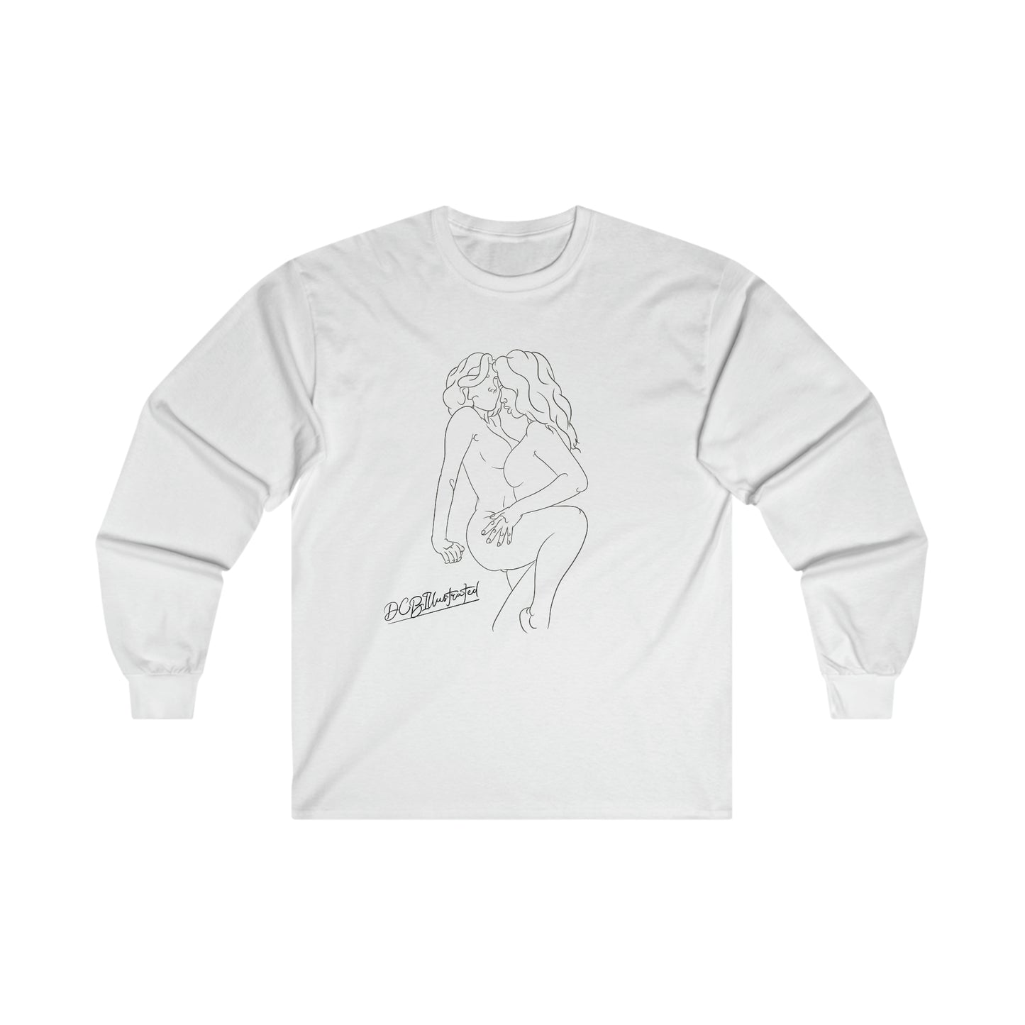 DCB Line Art Unisex Ultra Cotton Long Sleeve Tee Design 2