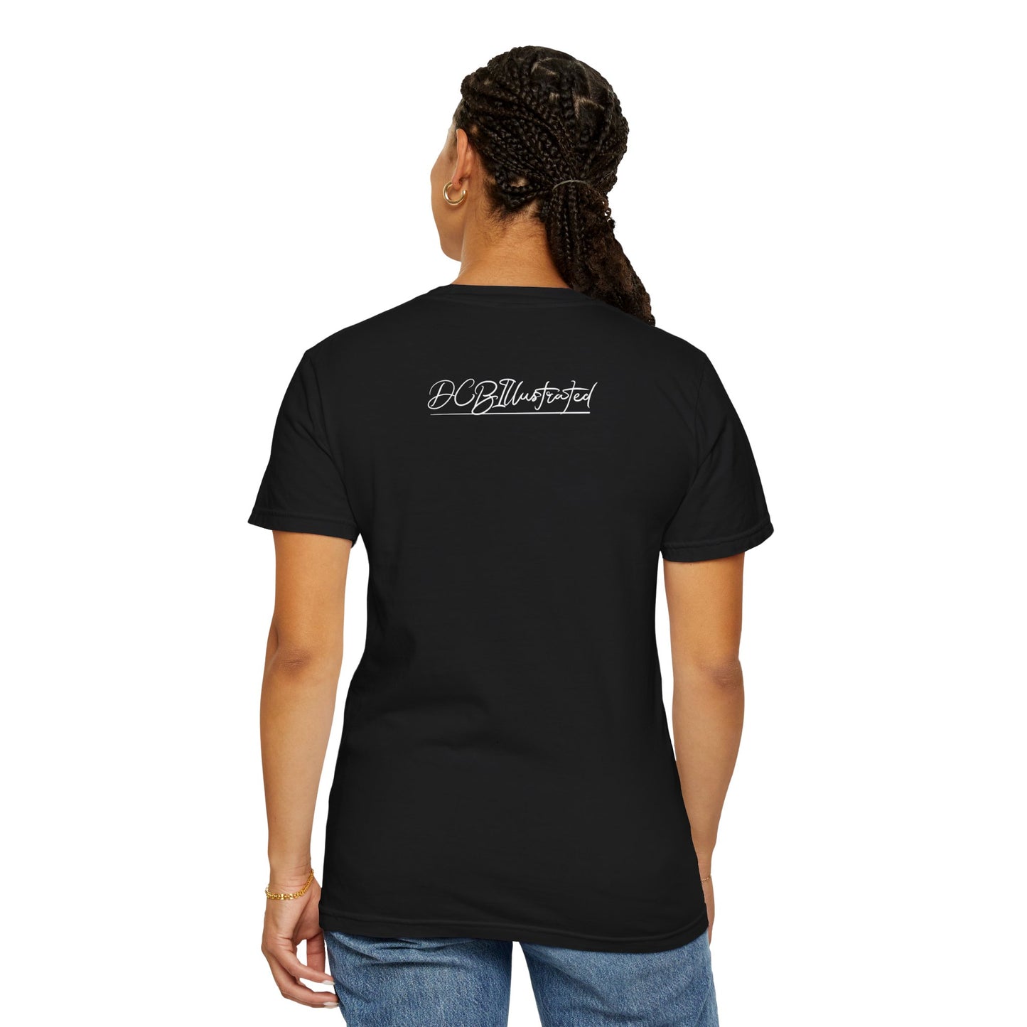 DCB Line Art Unisex Garment-Dyed T-shirt Design 6