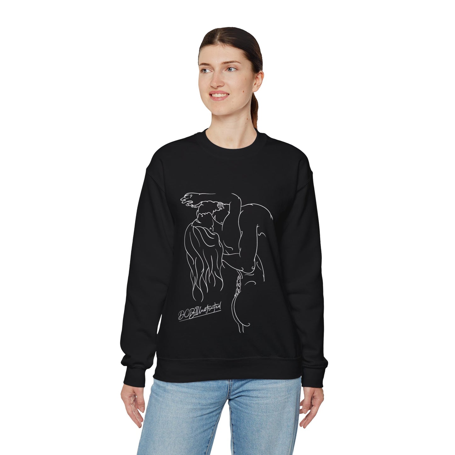 DCB Line Art Unisex Heavy Blend™ Crewneck Sweatshirt Design 2