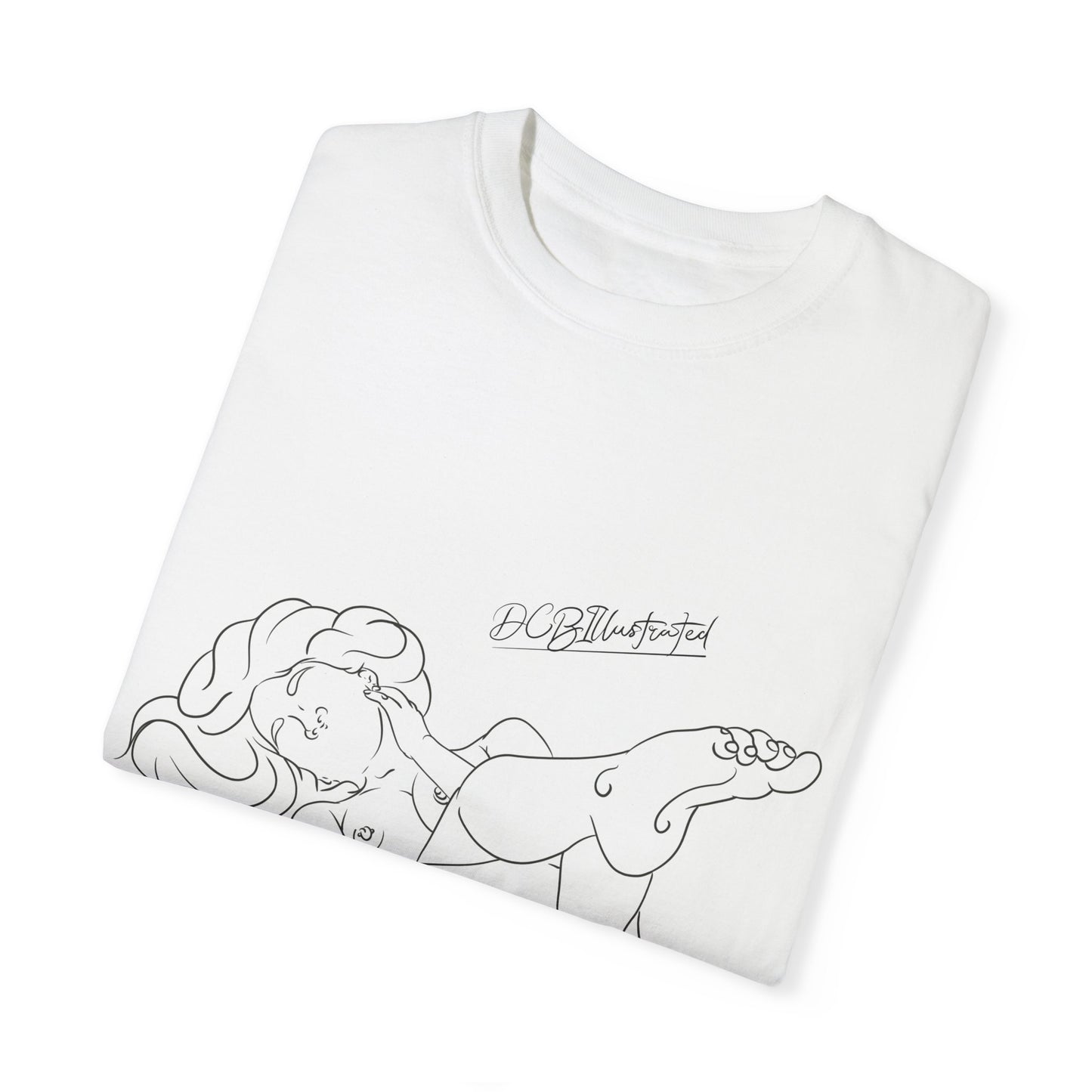 DCB Line Art Unisex Garment-Dyed T-shirt Design 2