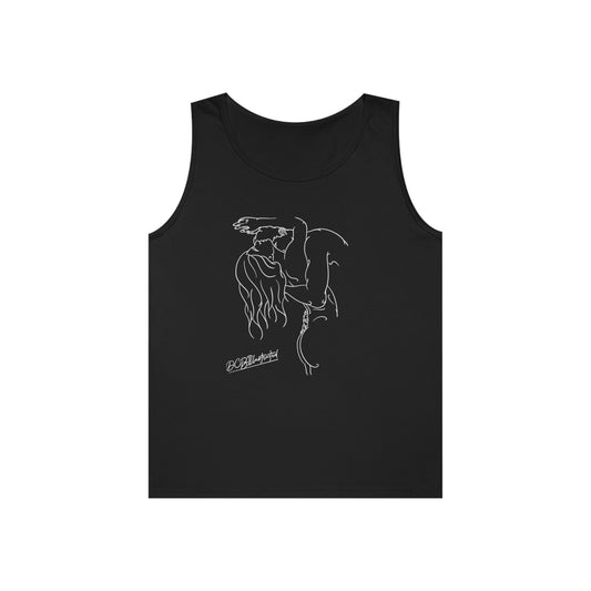 DCB Line Art Unisex Heavy Cotton Tank Top Design 2