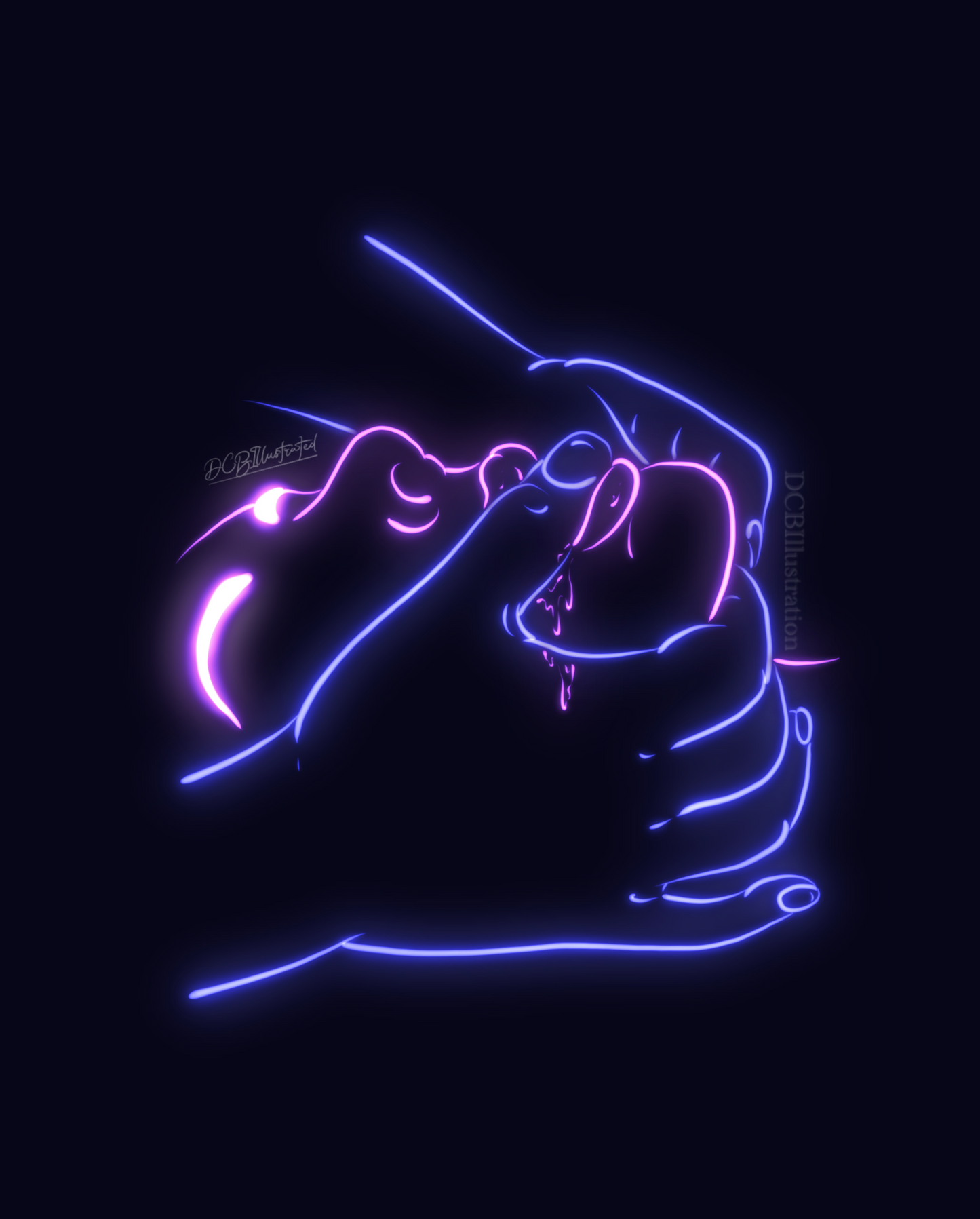 DCB Illustration Physical Neon Print #8